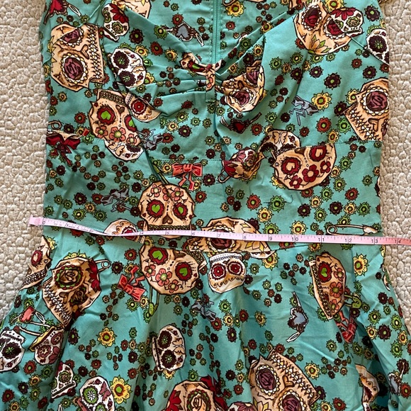 Hell bunny 50’s style sugar skull swing dress - Picture 6 of 6
